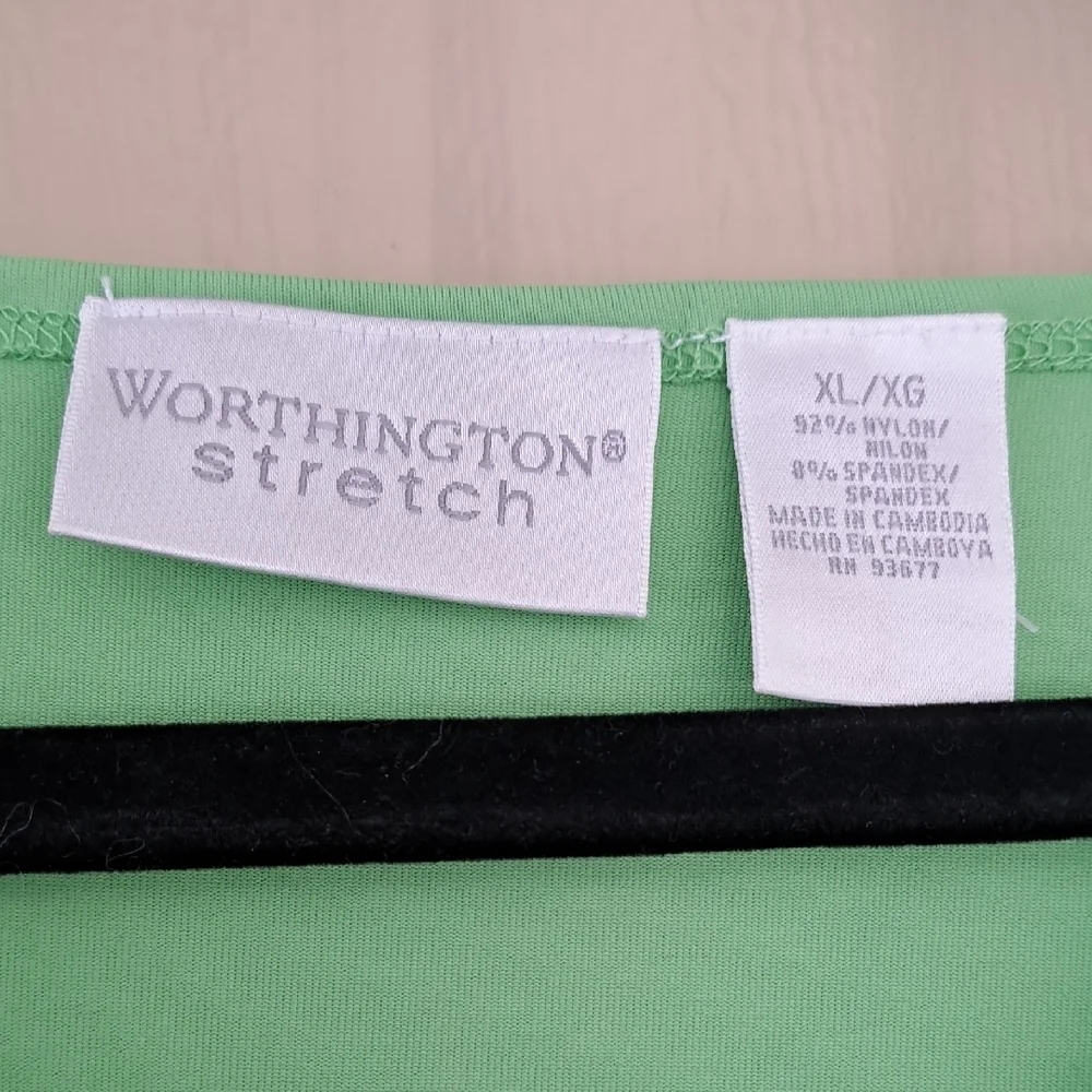 Worthington Stretch Vibrant V-Neck Tank Tops - Red, Yellow, Green - Picture 4 of 12